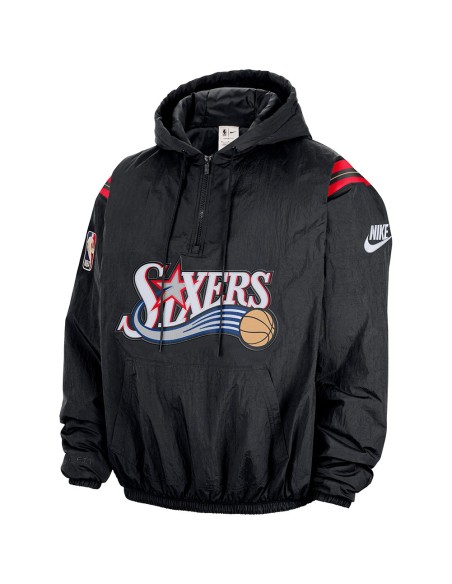 Acquista la felpa 76ers 25-26 Hardwood Therma-FIT 1/2 Zip Nero|24Segons