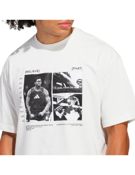 Buy adidas Performance Anthony Edwards White T-Shirt 24Segons