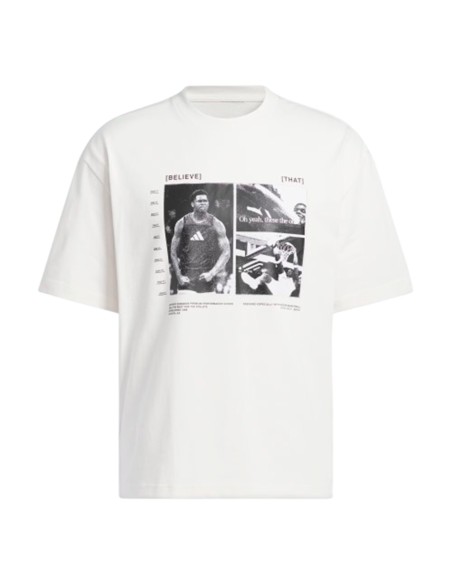 Buy adidas Performance Anthony Edwards White T-Shirt 24Segons