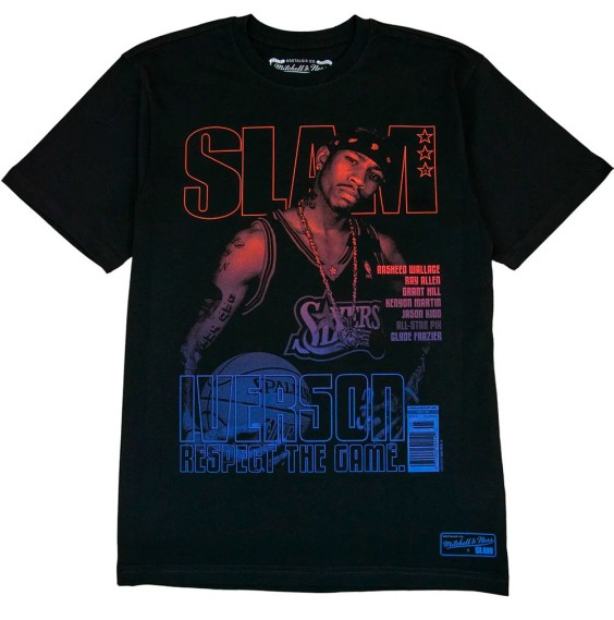 Buy Allen Iverson Slam Magazine Gradient Black T-Shirt | Allen Iverson Slam Magazine Gradient Black T-Shirt | Allen Iverson Slam