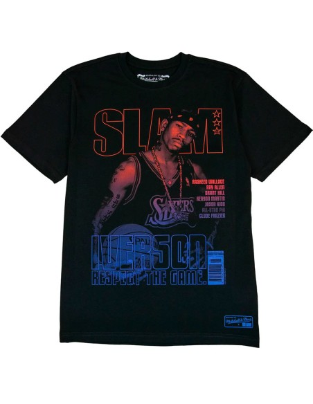 Acquista Allen Iverson Slam Magazine Gradient Black T-Shirt | Allen Iverson Slam Magazine Gradient Black T-Shirt | Allen Iverson