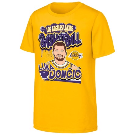 Acquista la T-shirt junior in cotone giallo di Luka Doncic Lakers 24Segons