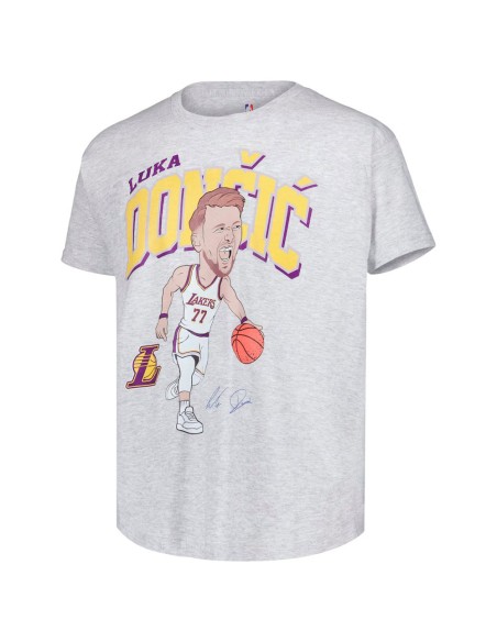 Acquista la T-shirt Junior grigia con il personaggio di Luka Doncic dei Lakers 24Segons