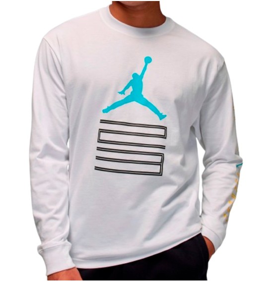 Acquista Jordan Brooklyn Maglietta AJ11 bianca a maniche lunghe 24Segons