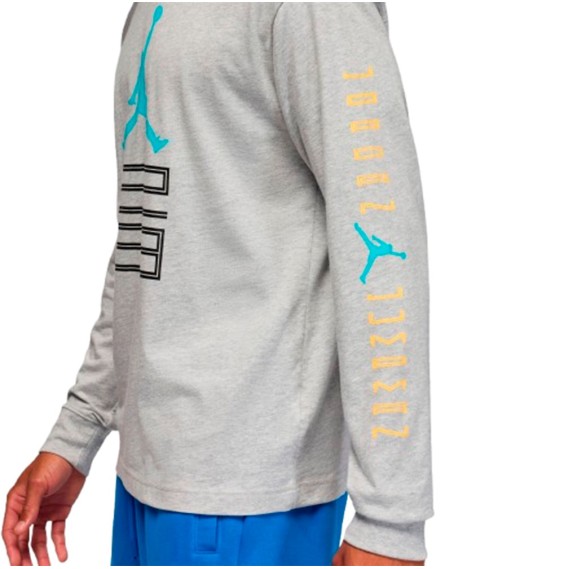 Acquistare Jordan Brooklyn Maglietta a maniche lunghe AJ11 Grigio 24Segons