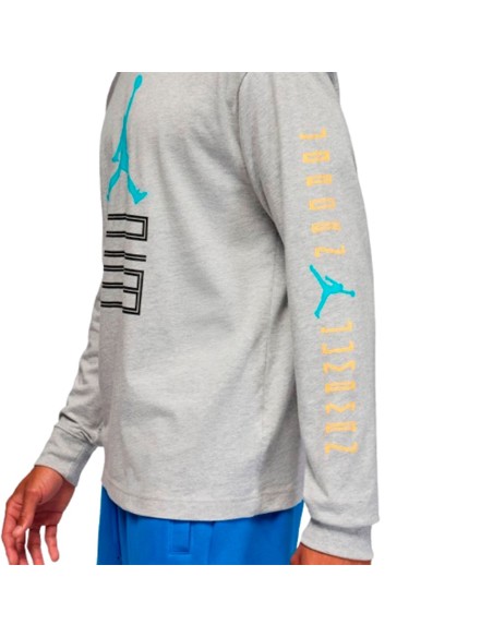 Acquistare Jordan Brooklyn Maglietta a maniche lunghe AJ11 Grigio 24Segons