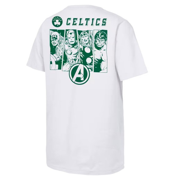 Acquistare la T-shirt junior bianca dei Boston Celtics Marvel Avengers24Segons