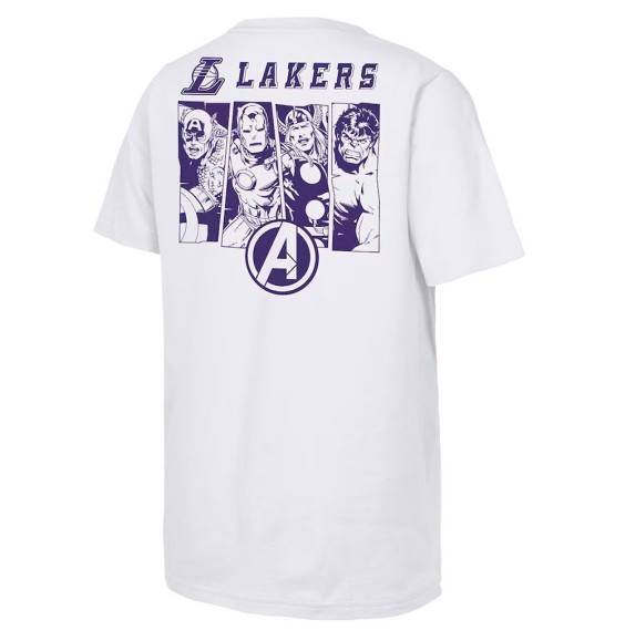 Buy Lakers Marvel Avengers Junior T-Shirt White|24Segons