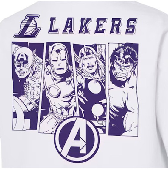 Buy Lakers Marvel Avengers Junior T-Shirt White|24Segons