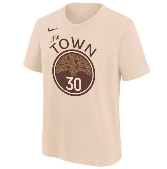 Acheter Curry Warriors 25-26 City Edition Junior T-Shirt Natural | 24Segons