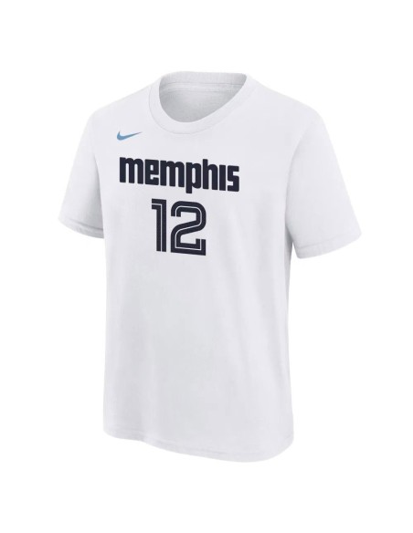 Buy Morant Grizzlies Junior T-Shirt 25-26 City Edition White | 24Segons