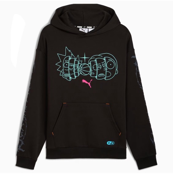 Comprar Sudadera Puma Hoops x Rick and Morty Hoodie Black | 24Segons