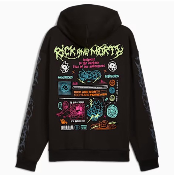 Comprar Dessuadora Puma Hoops x Rick and Morty Hoodie Black | 24Segons