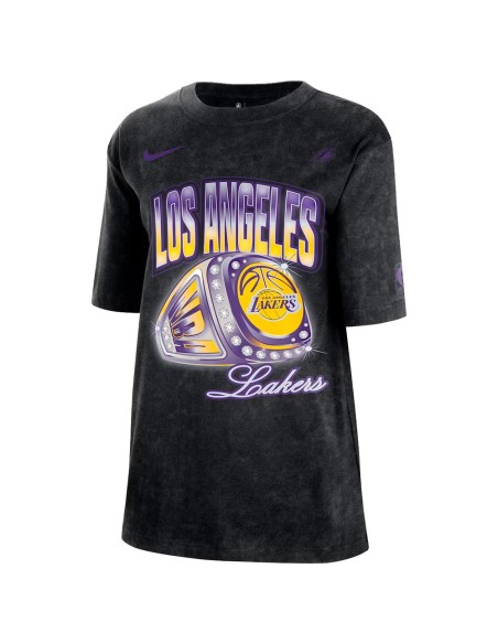 Buy Lakers Courtside Ring Black Junior T-shirt 24Segons