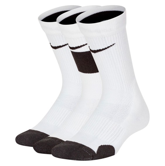Buy Junior Socks Nike Elite Dri-FIT White Pk.3 | 24Segons