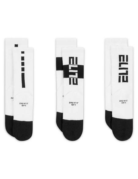 Acheter les chaussettes Junior Nike Elite Dri-FIT White Pk. 3 | 24Segons