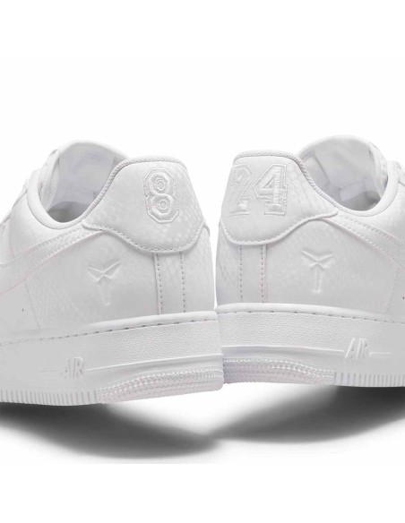 Acquista le scarpe Air Force 1 Kobe Bryant Forever White | 24Segons