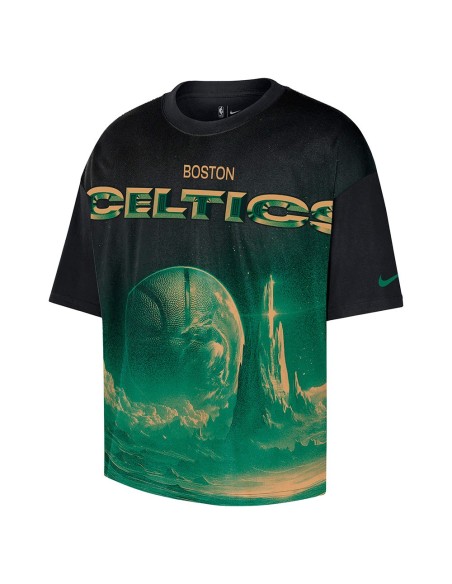 Buy Boston Celtics Courtside Boxy Black T-Shirt | Boston Celtics Courtside Boxy Black Jersey 24Segons