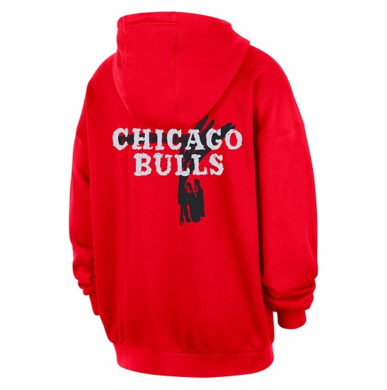 Acquista la felpa Nike Bulls Courtside Club Premium Red | 24Segons