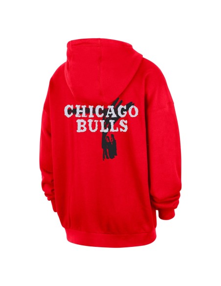 Acquista la felpa Nike Bulls Courtside Club Premium Red | 24Segons