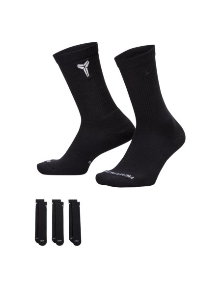 Acheter des chaussettes Nike Kobe Everyday Elevated 3Pk Black | 24Segons