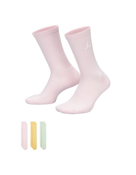 Buy Socks Jordan Everyday Crew Pink Yellow Green 3Pk | 24Segons