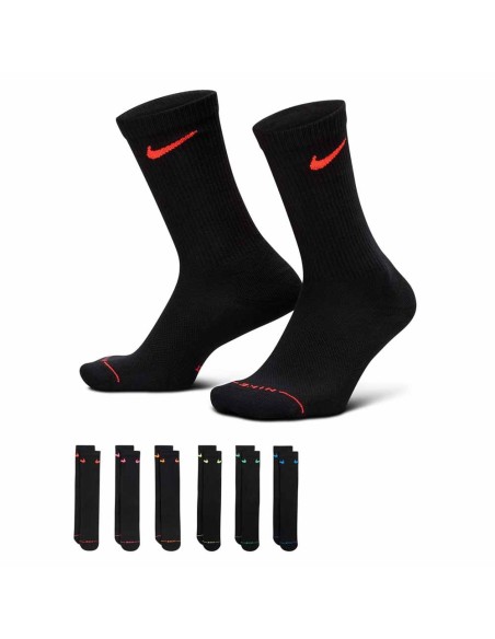 Acquista Nike Everyday Elevated 6Pk Black Socks | 24Segons