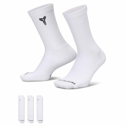 Compra els Mitjons Nike Everyday Elevated Kobe 3Pk White | 24Segons
