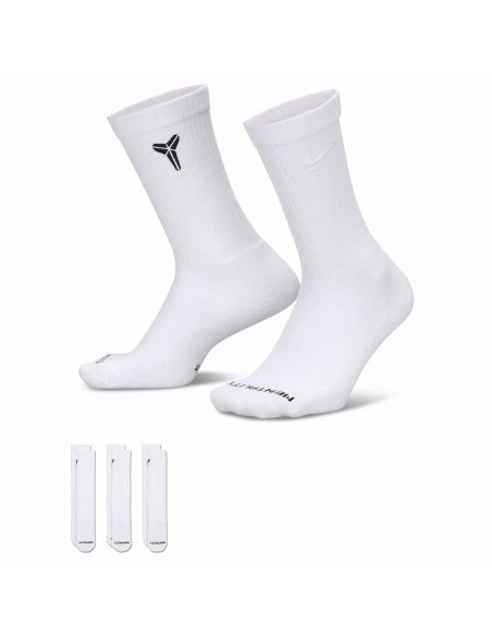 Acheter Chaussettes Nike Everyday Elevated Kobe 3Pk White | 24Segons