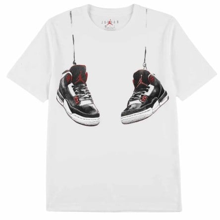 Acquista la maglietta junior " Jordan " con lacci da scarpe AJ3 bianchi | 24Segons