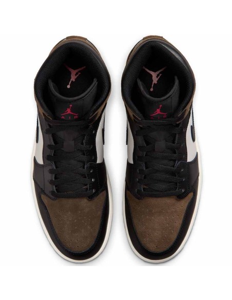 Acheter des baskets Air Jordan 1 Mid Black Palomino | 24Segons
