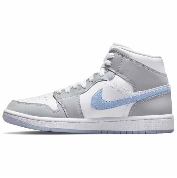 Buy Woman Shoes Air Jordan 1 Mid Wolf Grey | 24Segons
