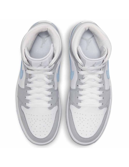 Acquista Scarpe Donna Air Jordan 1 Mid Wolf Grey | 24Segons