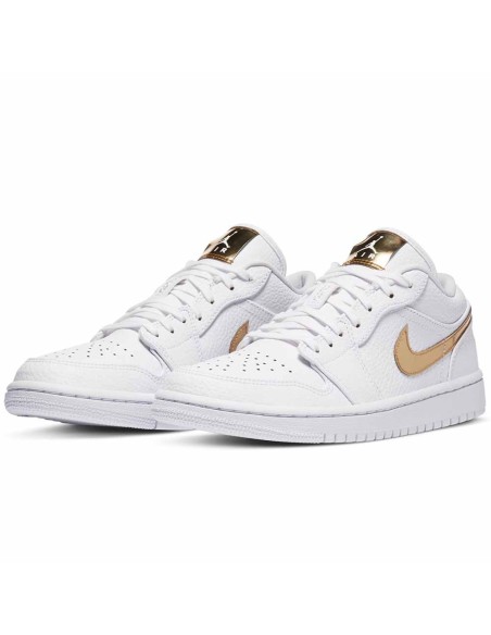 Buy Air Jordan 1 Low SE White Metallic Gold Sneakers | 24Segons