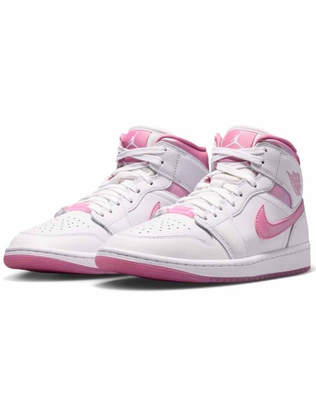 Comprar Zapatillas Air Jordan 1 Mid SE Women White/Pink | 24Segons