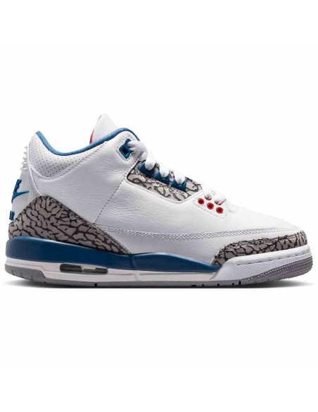 Achetez les baskets Air Jordan Retro OG 3 True Blue pour enfants | 24Segons