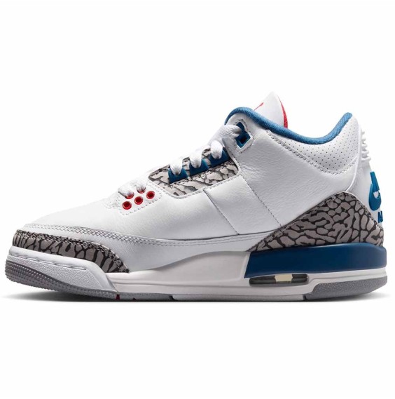 Achetez les baskets Air Jordan Retro OG 3 True Blue pour enfants | 24Segons