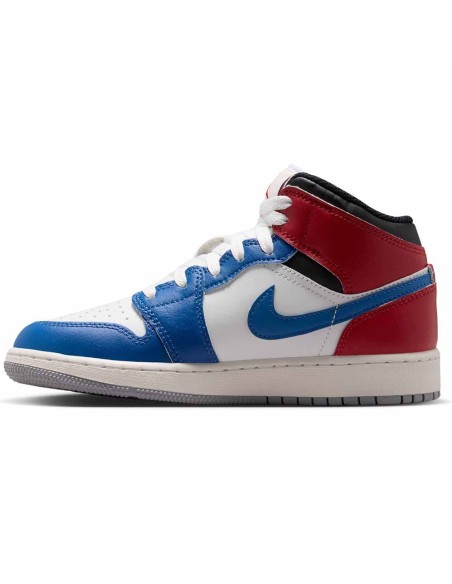 Comprar Sabatilles Junior Air Jordan 1 Mid True Blue Red | 24Segons