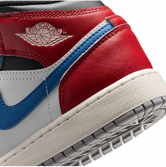 Acquista le sneakers Air Jordan 1 Mid True Blue Red per ragazzi | 24Segons