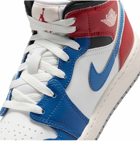 Comprar Zapatillas Junior Air Jordan 1 Mid True Blue Red  | 24Segons