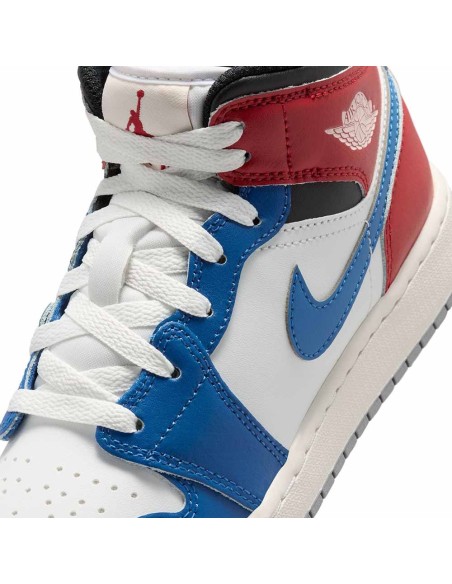 Comprar Zapatillas Junior Air Jordan 1 Mid True Blue Red  | 24Segons