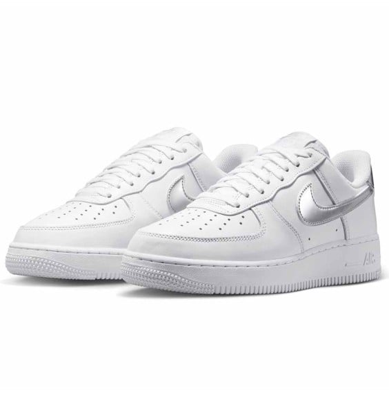 Comprar Zapatillas Mujer Nike Air Force 1 '07 SE White Metallic Silver | 24Segons
