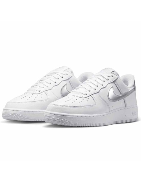 Comprar Sabatilles Dona Nike Air Force 1'07 SE White Metallic Silver | 24Segons
