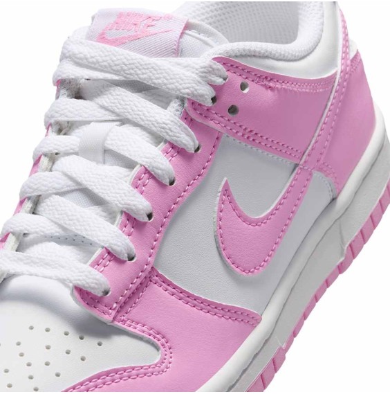 Buy Nike Dunk Low Junior White Pink Sneakers | 24Segons