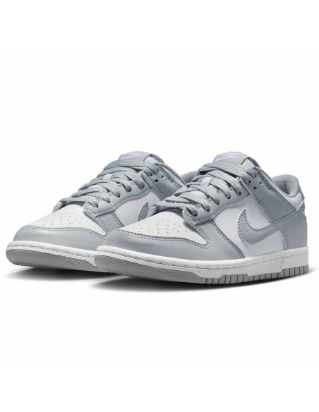 Junior Nike Dunk Low White Smoke Grey