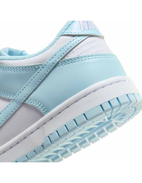 Buy Nike Dunk Low White Glacier Blue Junior Basketball Shoes | 24Segons