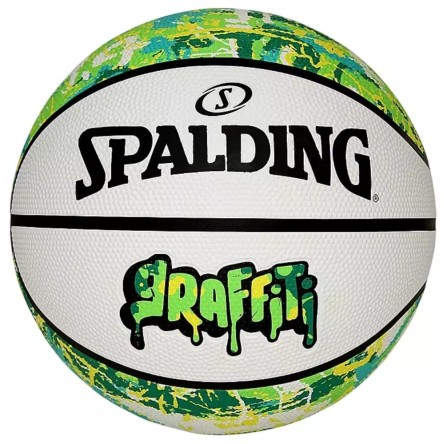 Acquista il pallone Spalding New Graffiti Green | 24 Segons